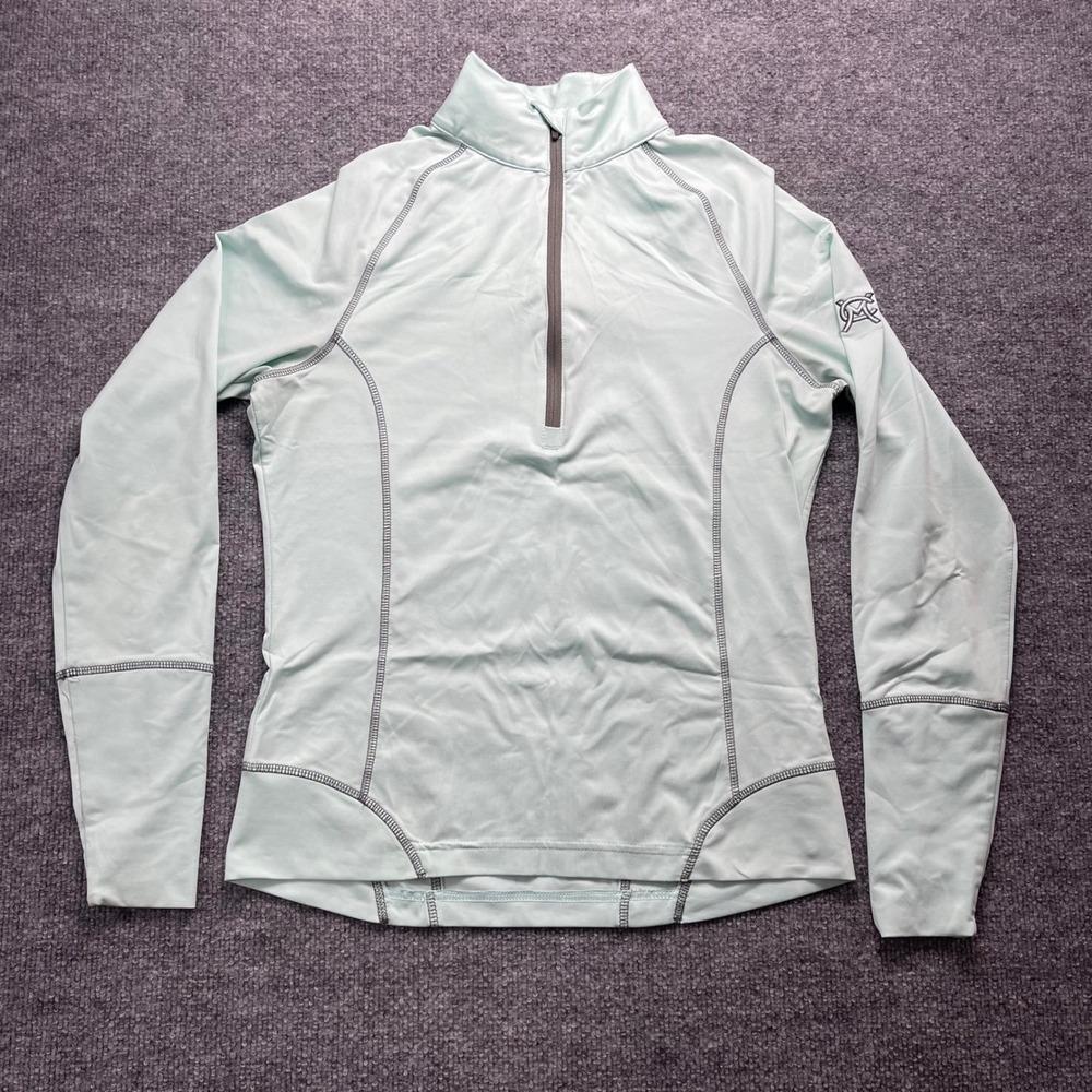 Peter Millar Crown Sport Womens S Mint Green 1/4 Zip Pullover UPF 50 LS15EK14
